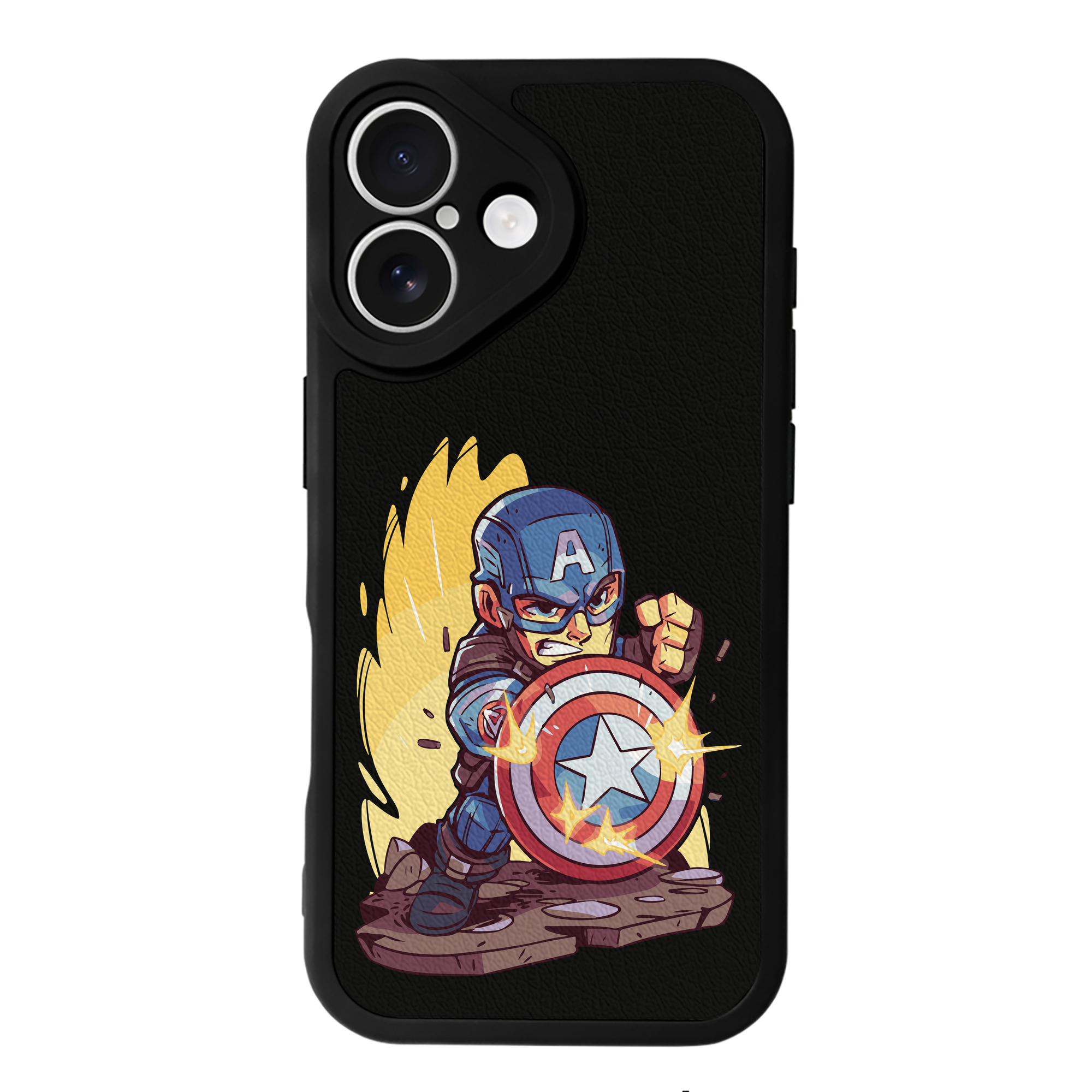 （画像用） アベンジャーズ The Avengers 【iPhone 16シリーズ対応】シリコンスマホケース（レザー調） 材質：シリコン